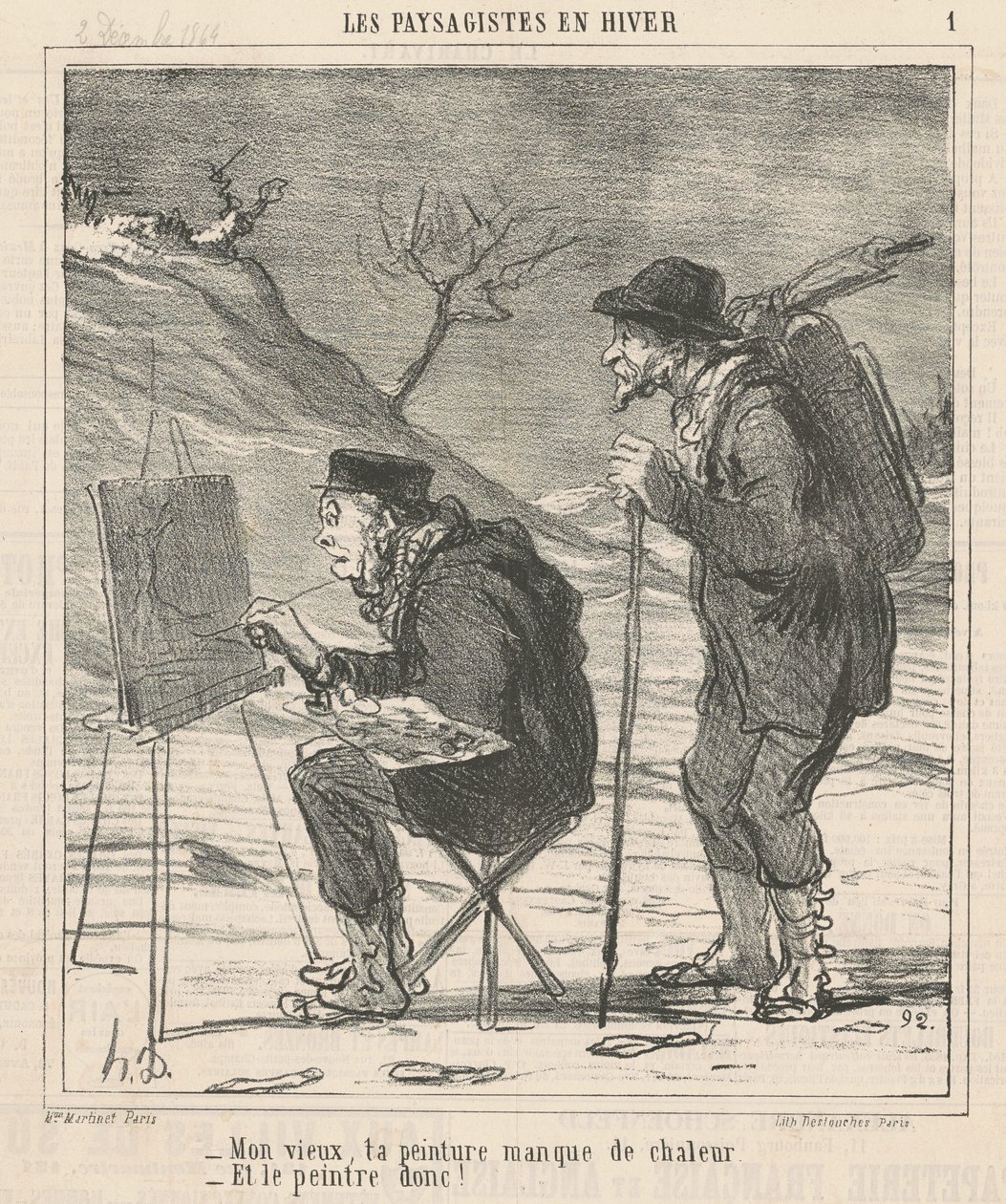 Mon vieux, ta peinture manque de chaleur... - Honoré Daumier
