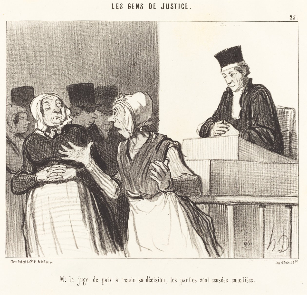 M. le Juge de paix a rendu sa décision... - Honoré Daumier