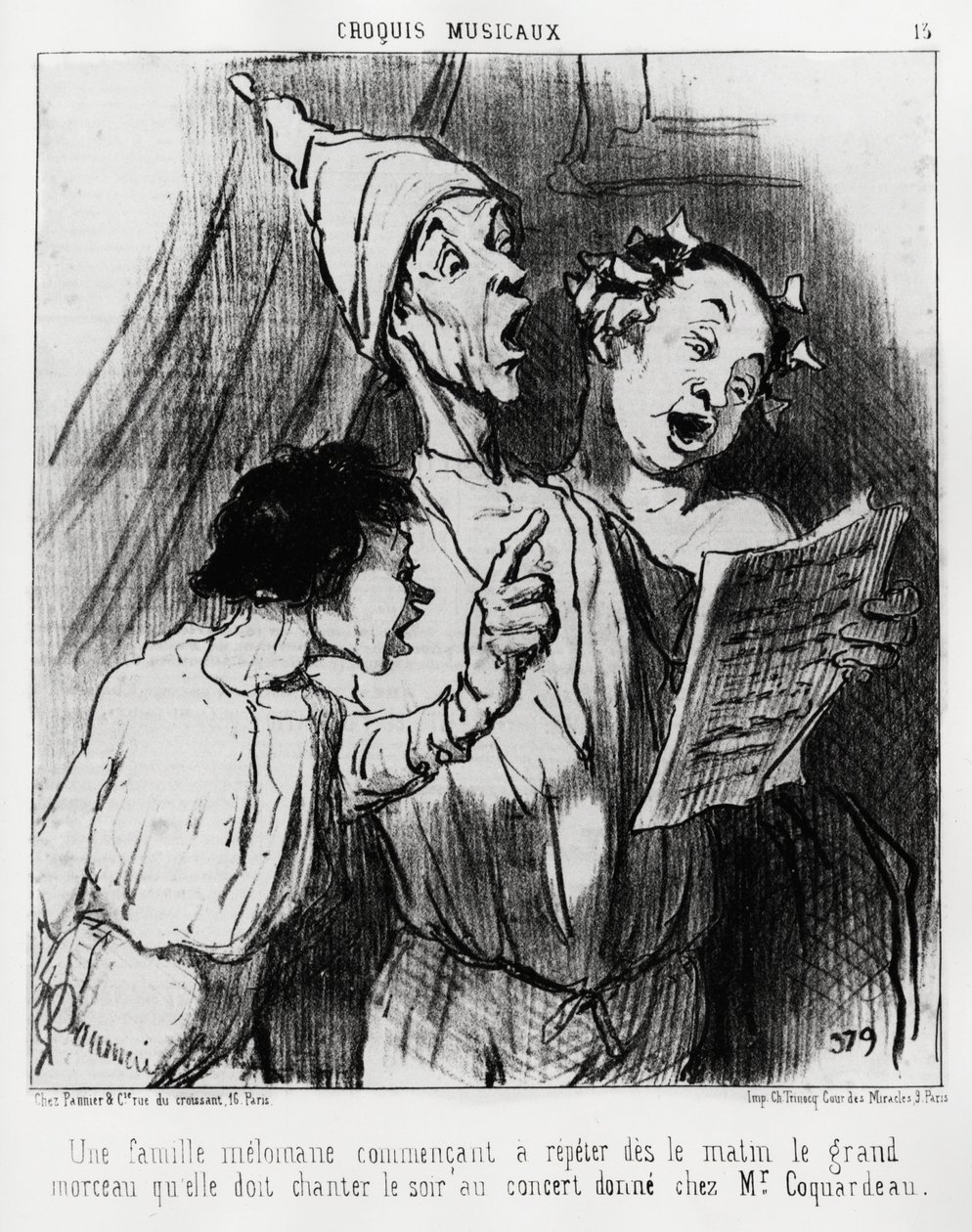 Esquisses musicales: une famille mélomane commence à répéter le matin la grande chanson qu