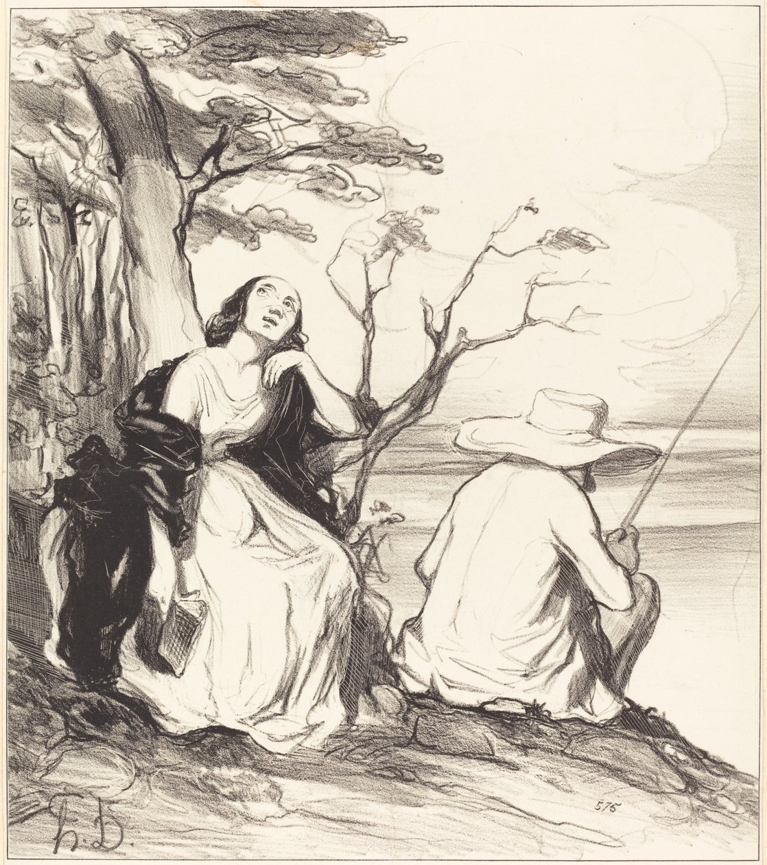 Ô douleur!... avoir rêvé... un époux... - Honoré Daumier