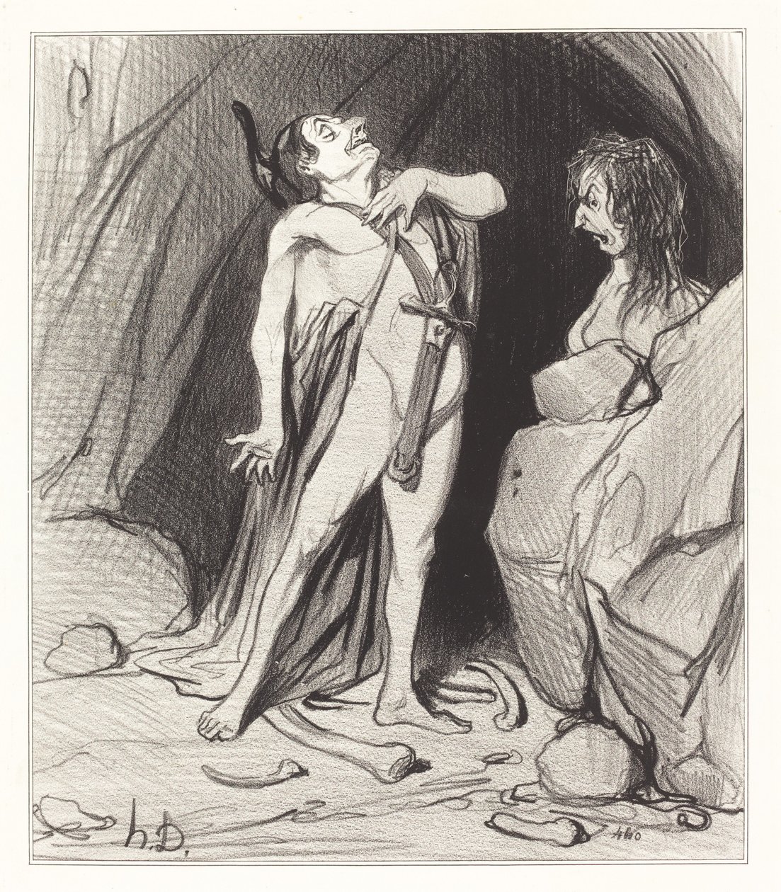 Œdipe chez le Sphinx - Honoré Daumier