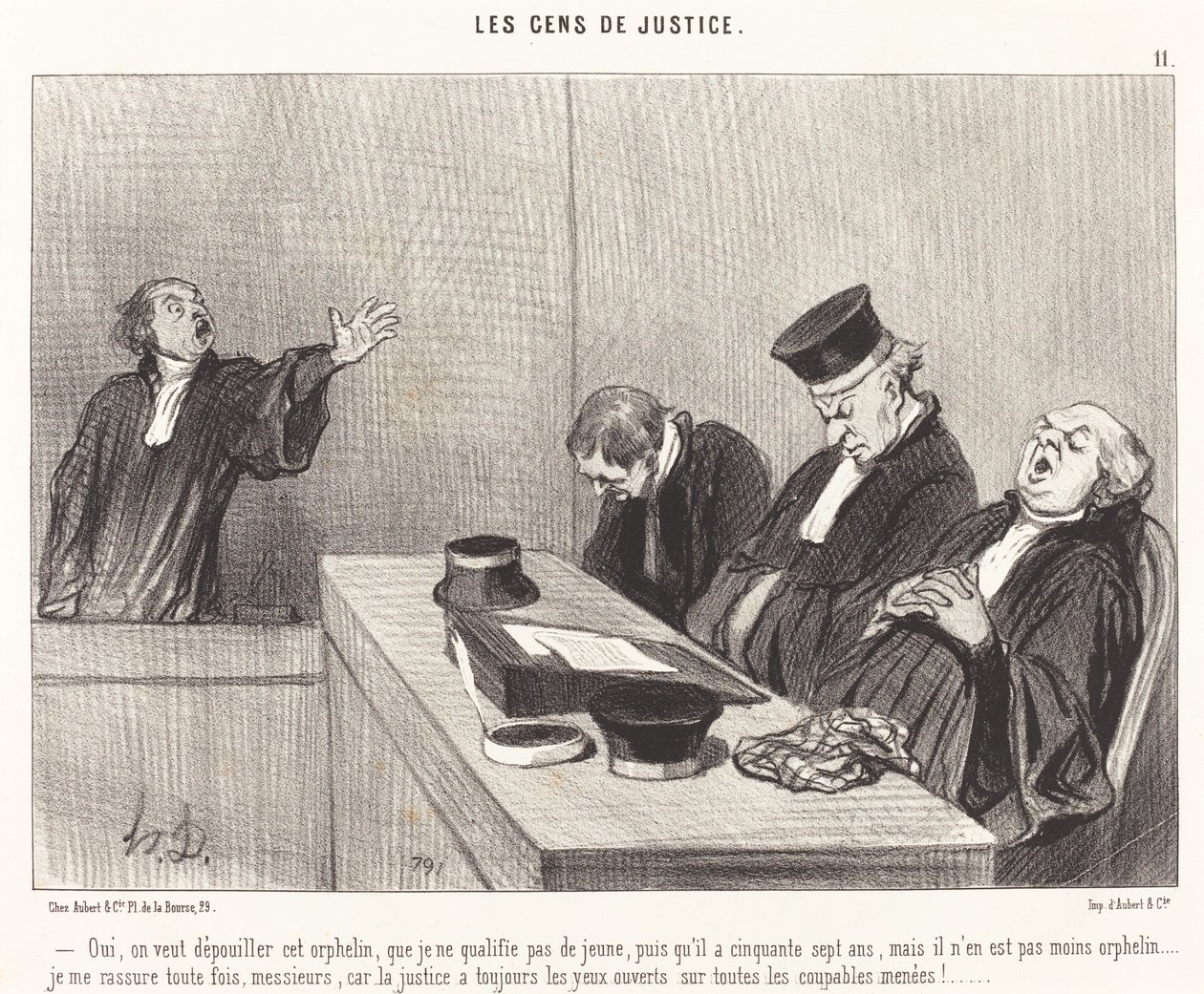 Oui, on veut dépouiller cet orphelin... - Honoré Daumier