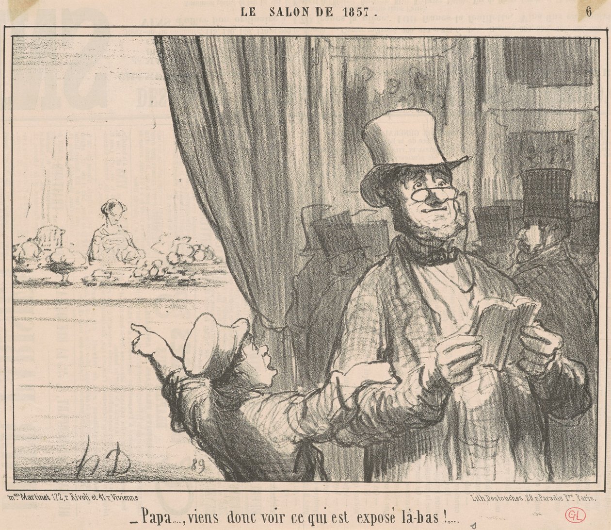 Papa ... viens donc voir ce qui est ... - Honoré Daumier
