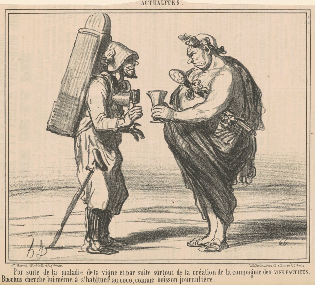 Par suite de la maladie de la vigne - Honoré Daumier