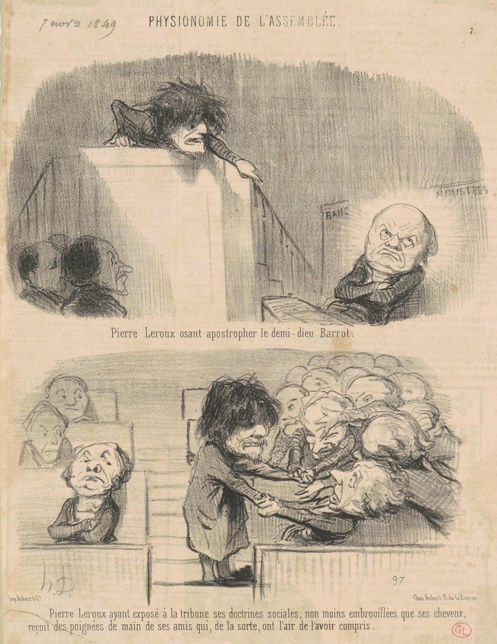 Pierre Leroux osant apostropher ... - Honoré Daumier