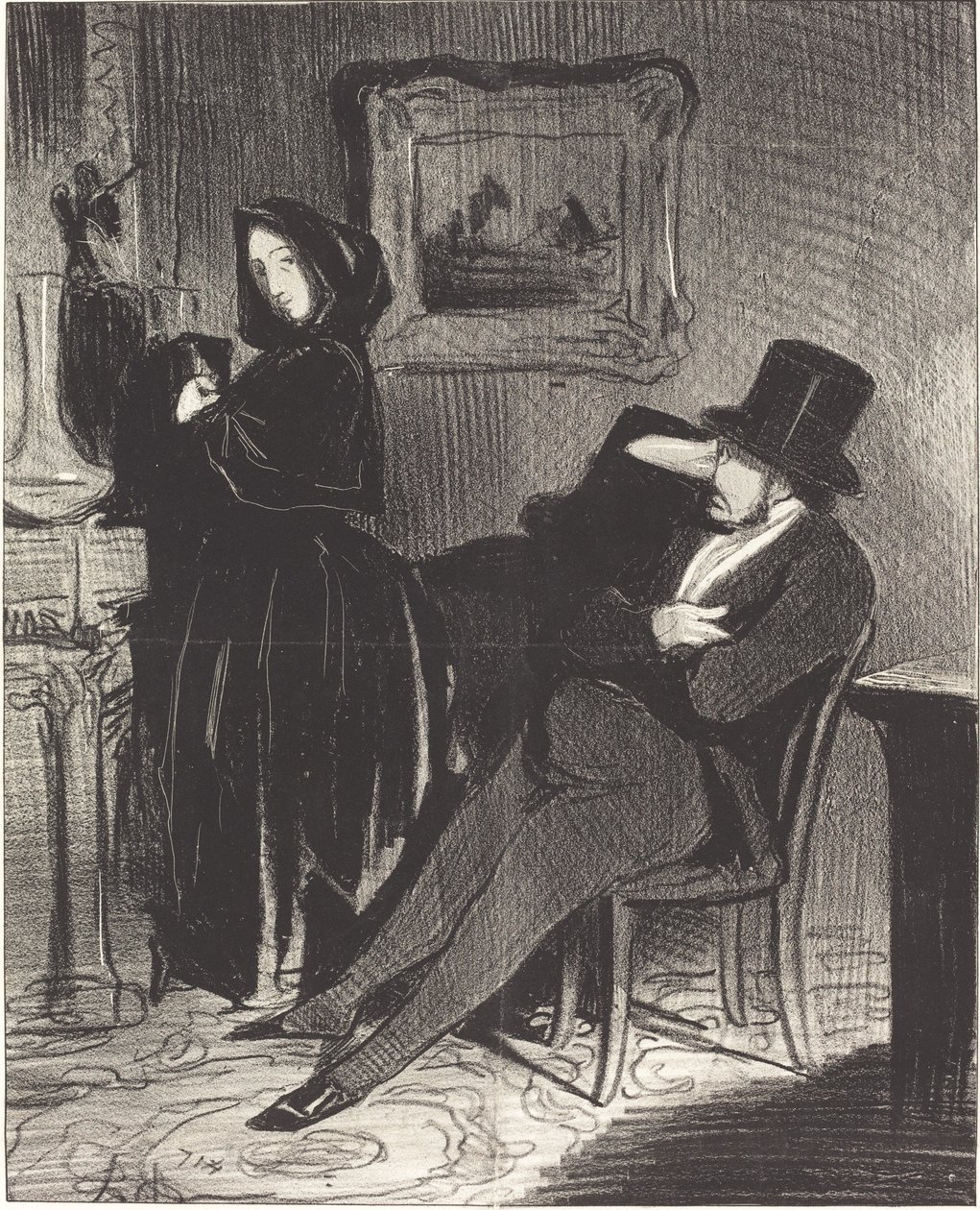 Plus souvent que je te conduirai... au bal... - Honoré Daumier