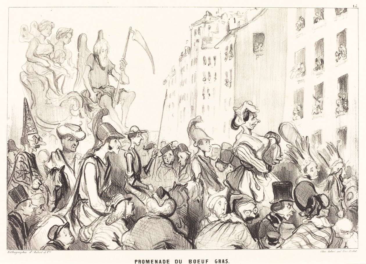 Promenade du Boeuf gras - Honoré Daumier