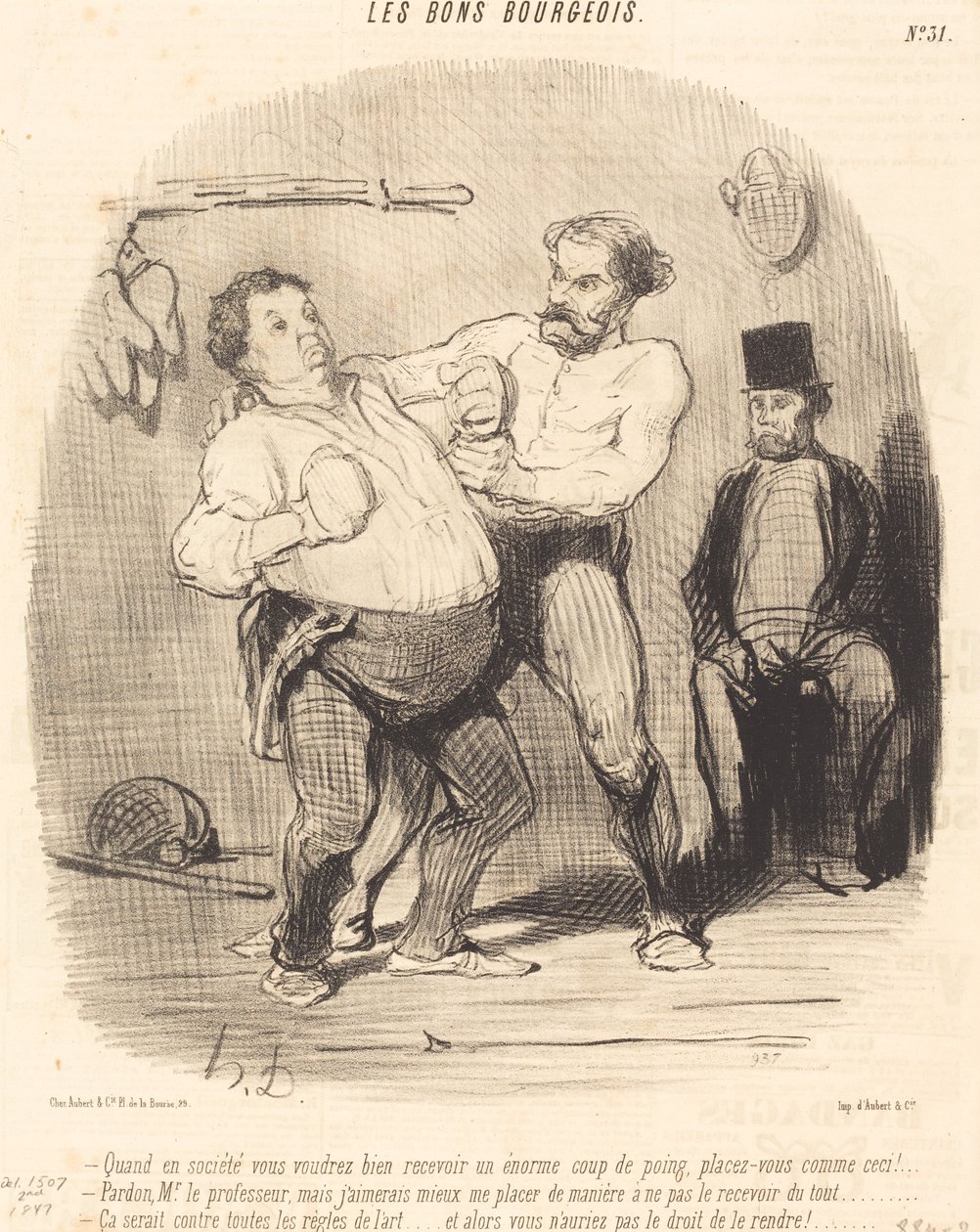 Quand en société vous voudrez bien recevoir un... coup... - Honoré Daumier