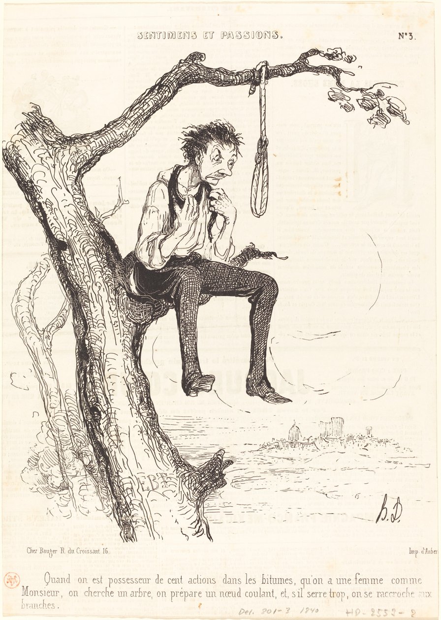 Quand on est possesseur de cent actions... - Honoré Daumier