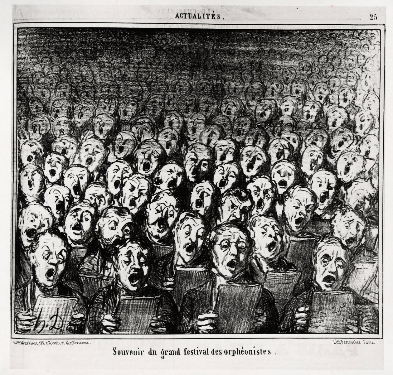 Souvenir de la grande fête des orphéonistes. Illustration d