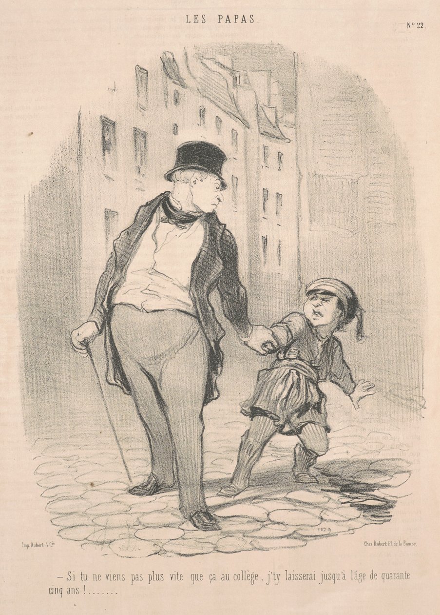 Si tu ne viens pas plus que ça au collège ... - Honoré Daumier