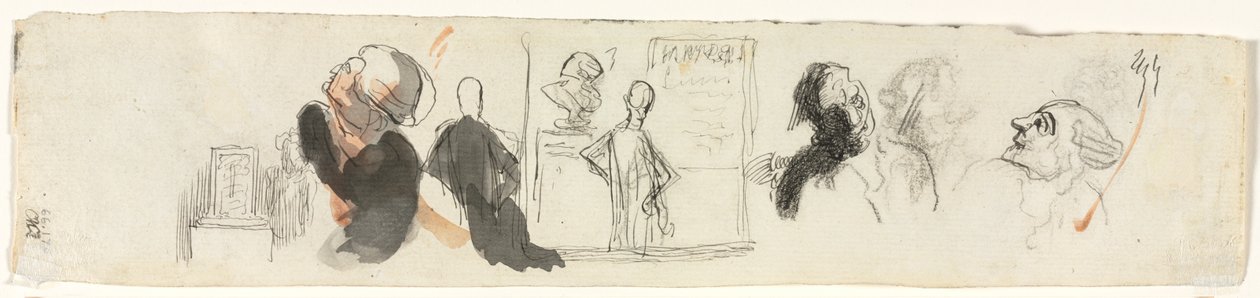 Croquis de diverses figures, troisième quart du 19e siècle - Honoré Daumier