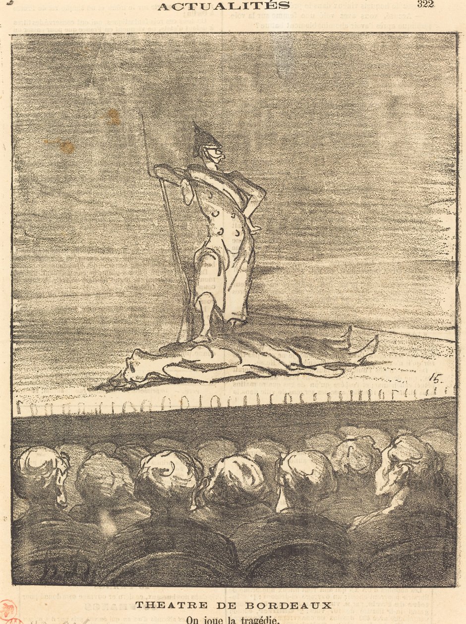 Théâtre de Bordeaux - on joue la tragédie - Honoré Daumier