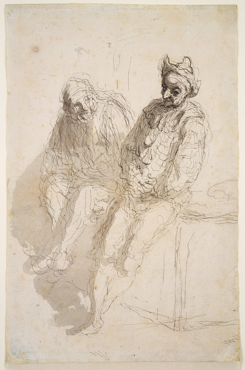 Deux saltimbanques, vers 1865-73 - Honoré Daumier