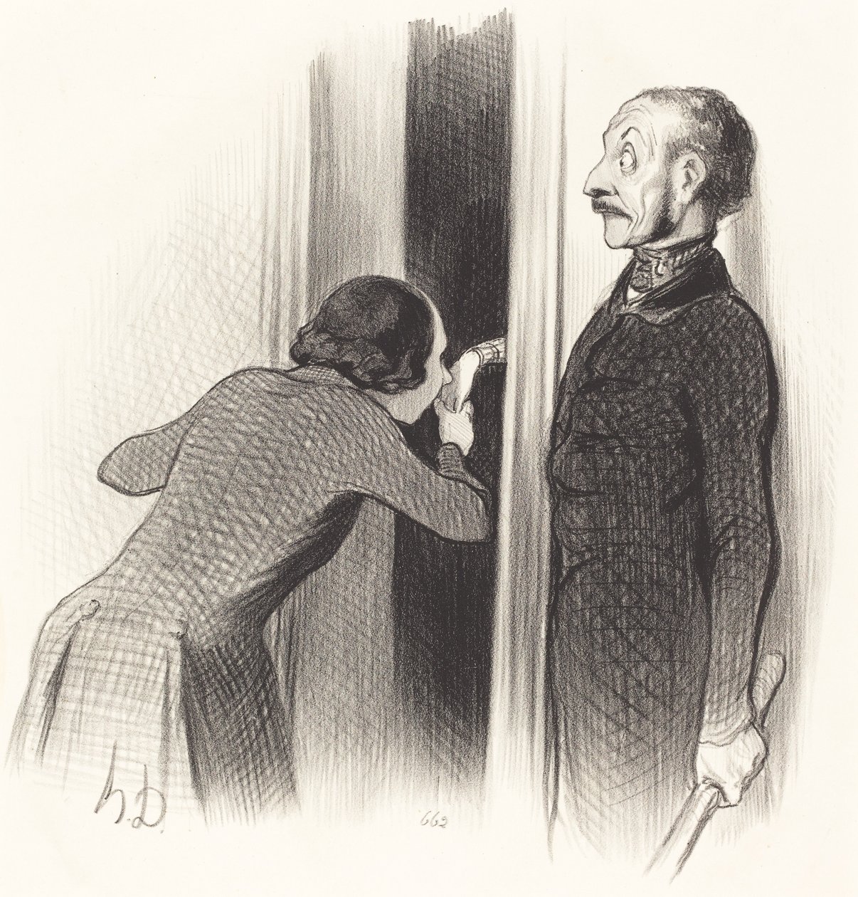 Un amant trop heureux - Honoré Daumier