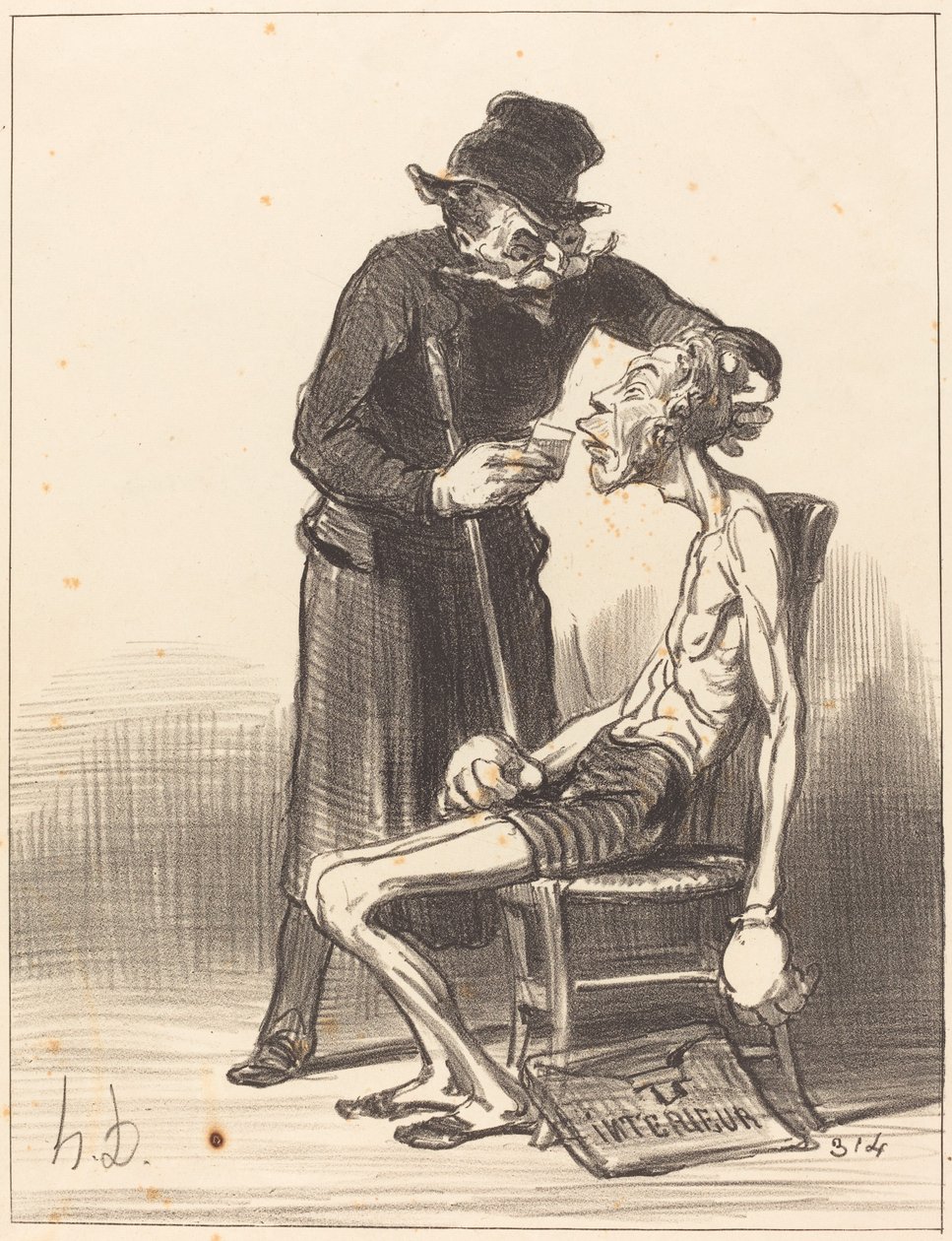 Un lutteur malheureux - Honoré Daumier
