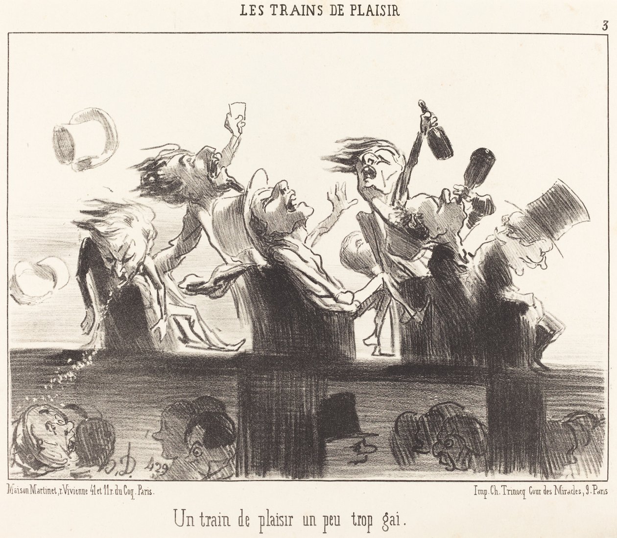 Un train de plaisir un peu trop gai - Honoré Daumier