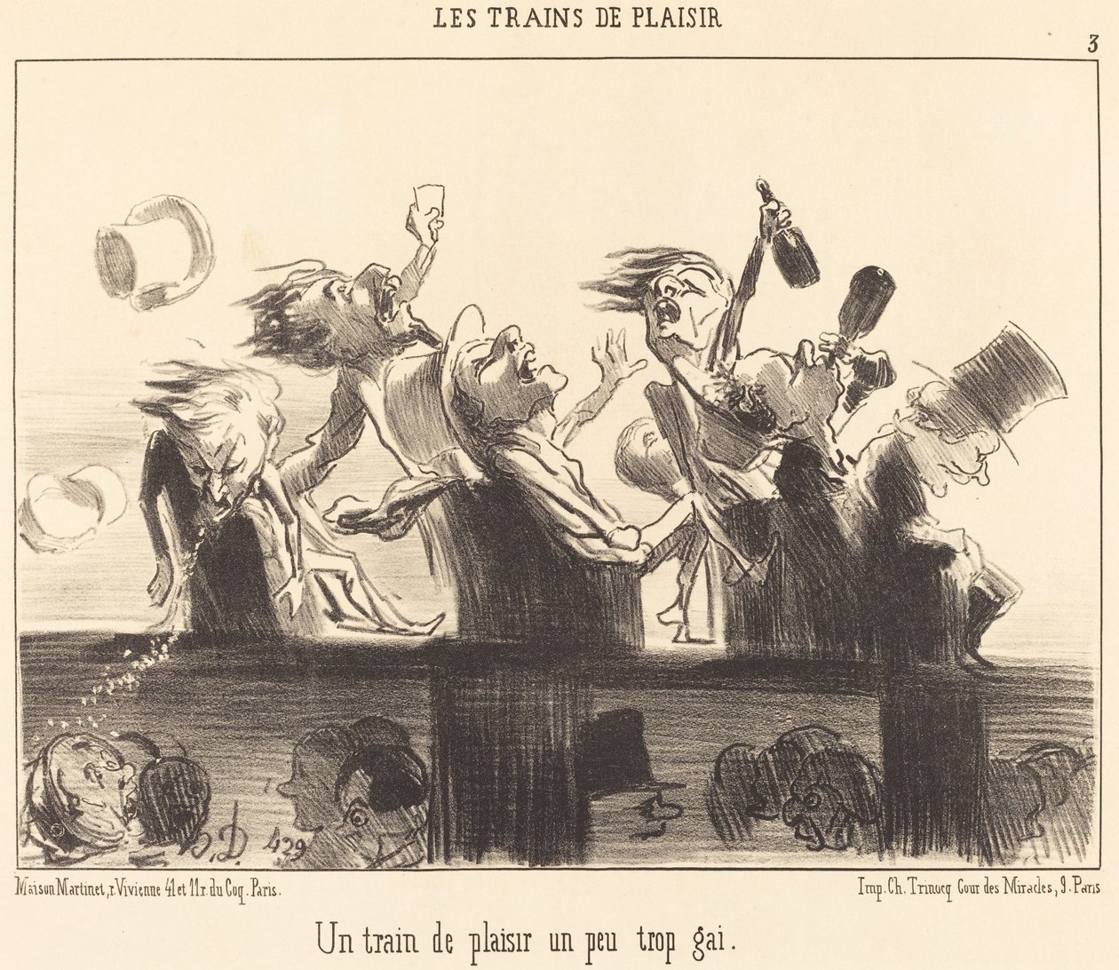 Un train de plaisir un peu trop gai - Honoré Daumier