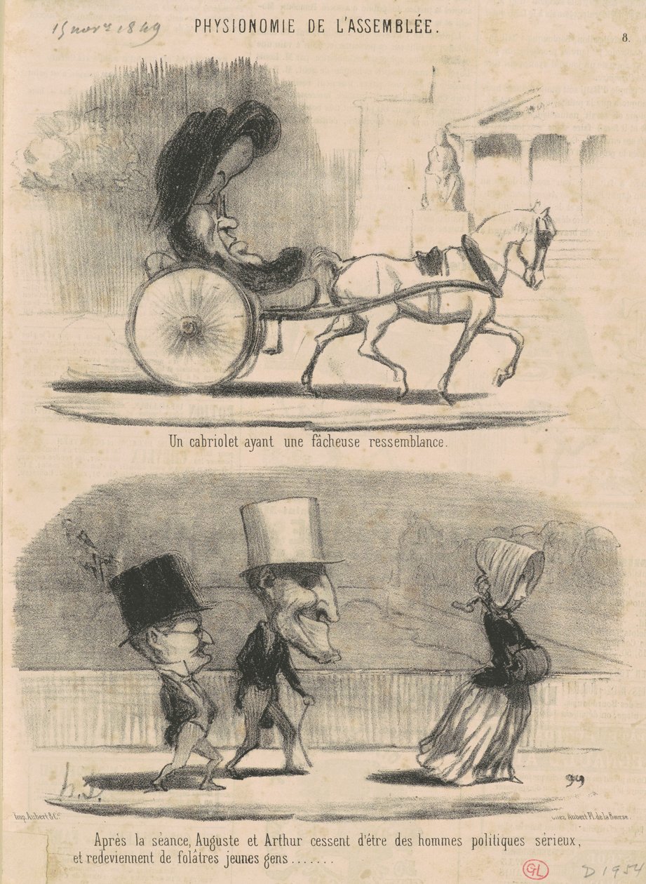 Un cabriolet ayant une fâcheuse ressemblance... - Honoré Daumier