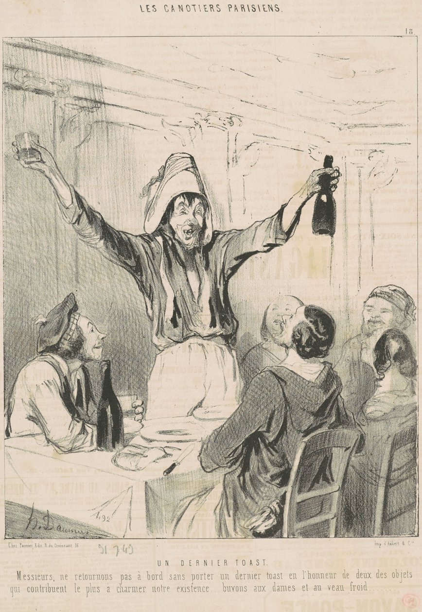Un dernier toast - Honoré Daumier