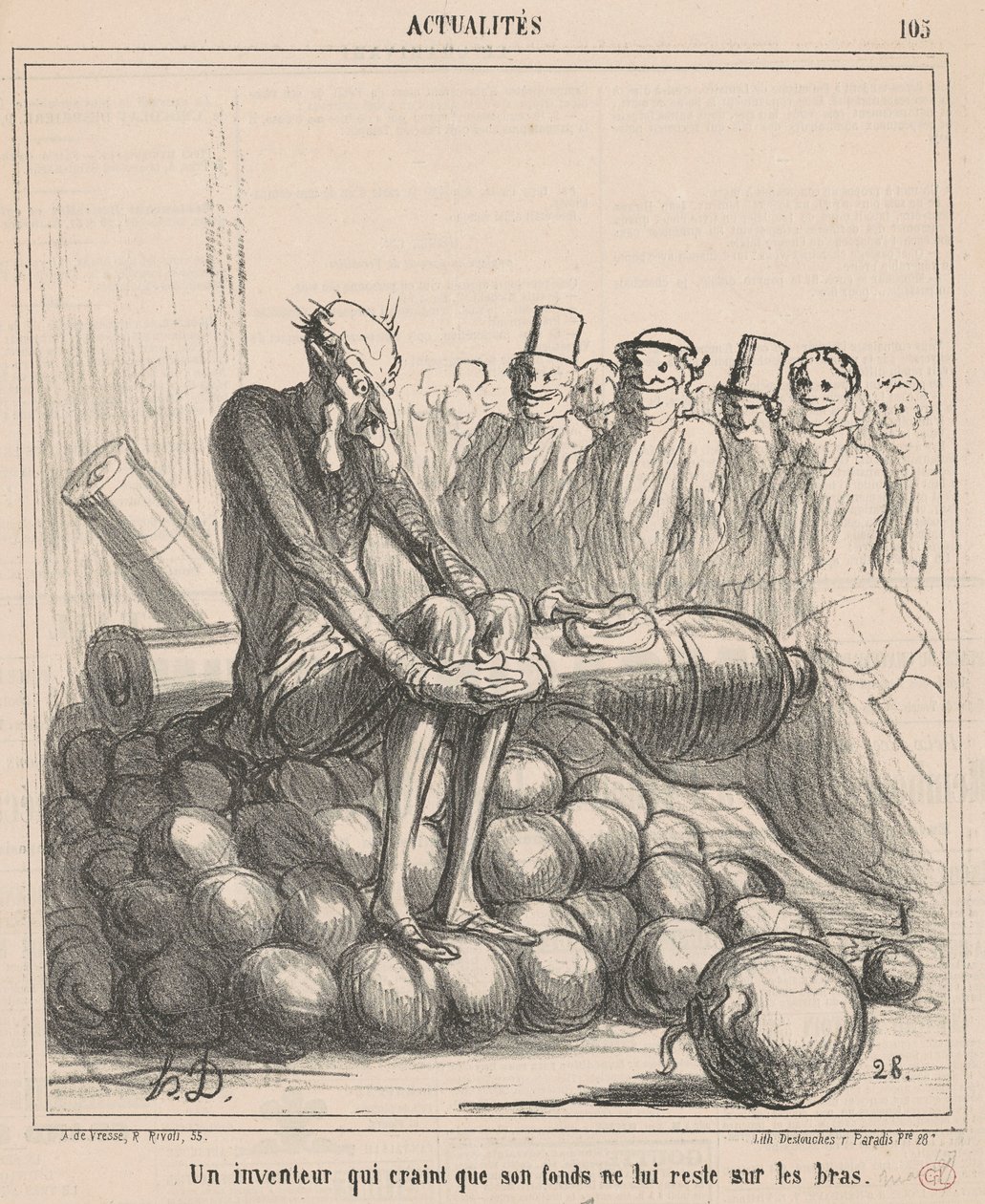 Un inventeur qui craint que son fonds ne lui reste... - Honoré Daumier