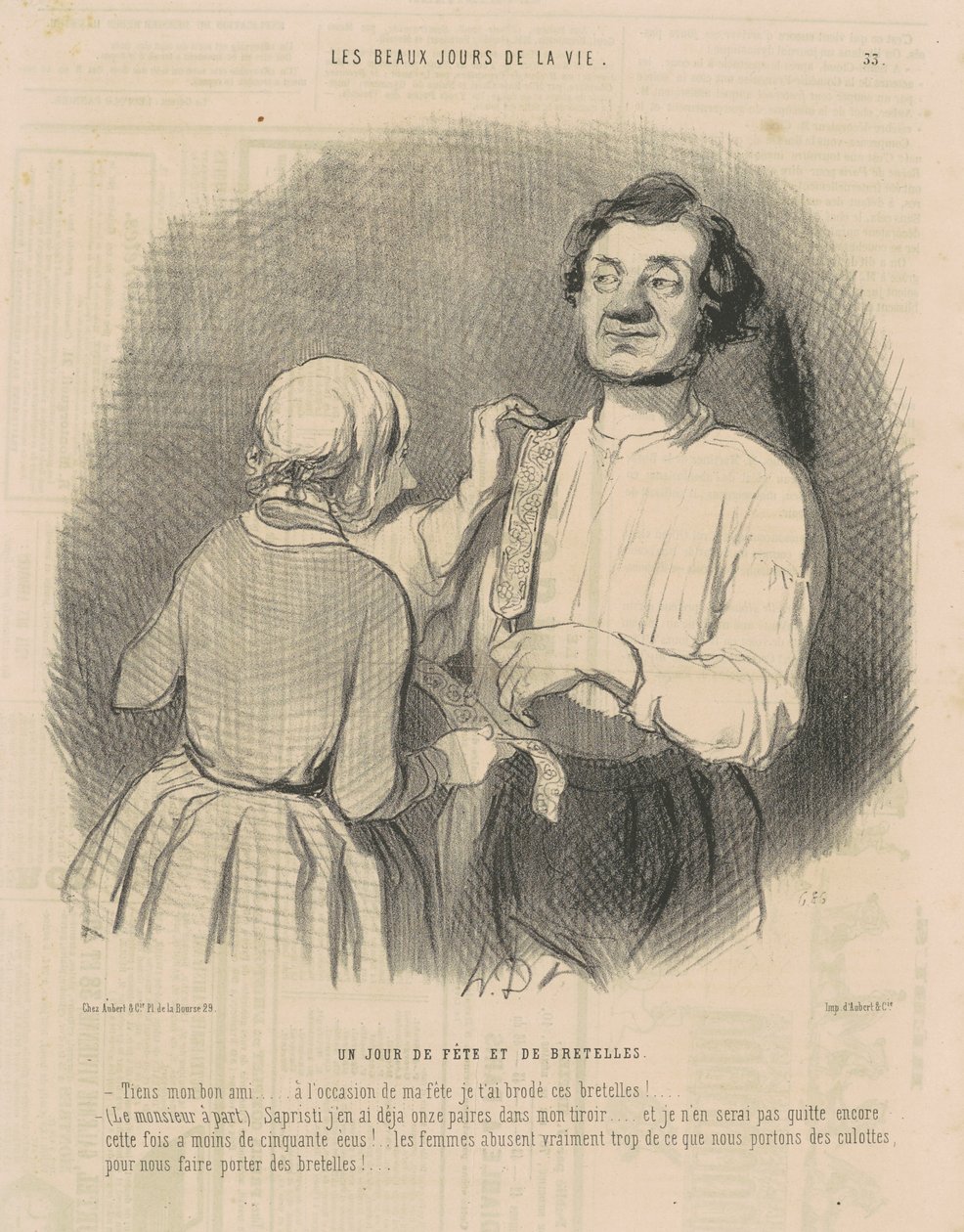 Un jour de fête et de bretelles - Honoré Daumier