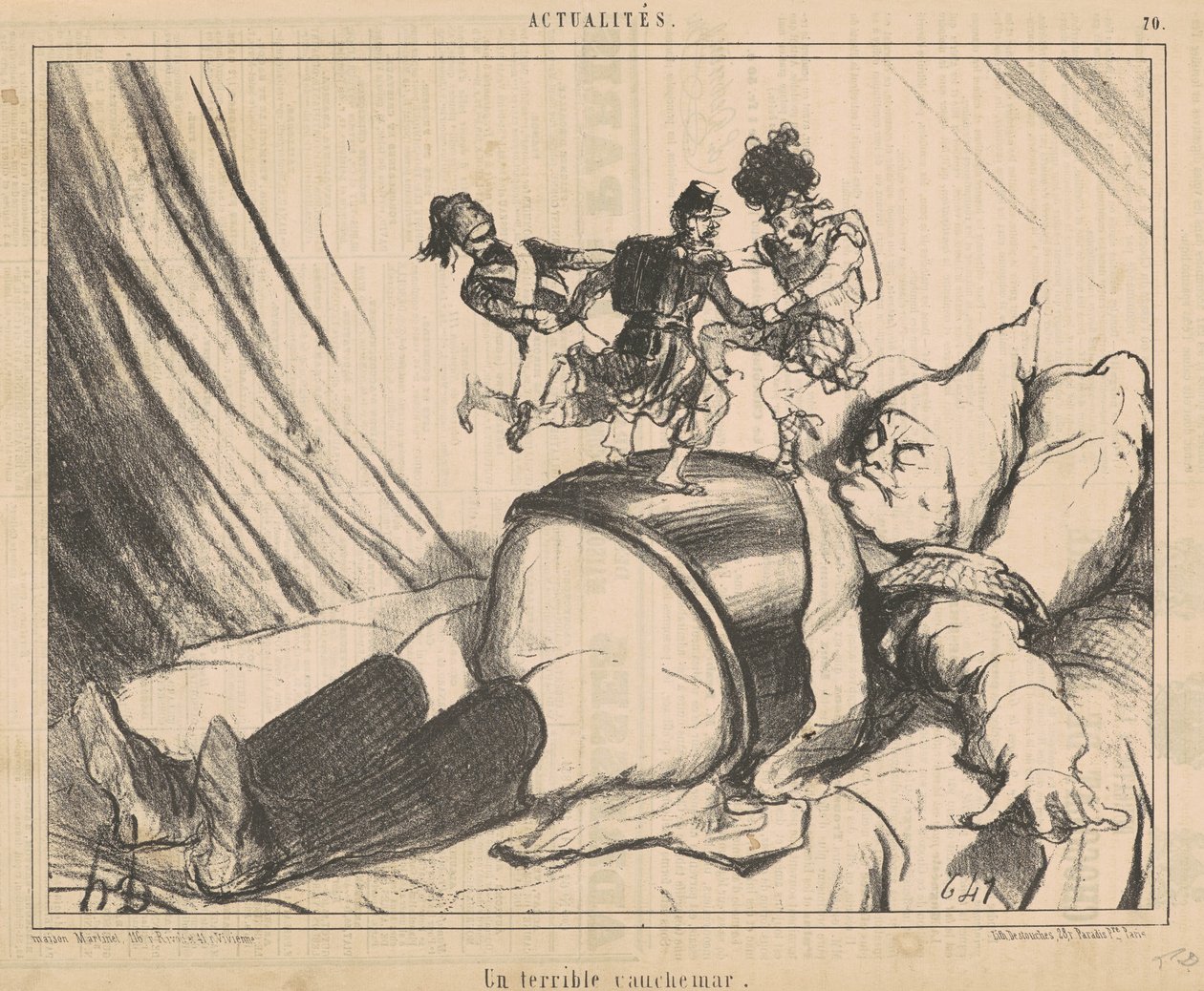 Un terrible cauchemar - Honoré Daumier