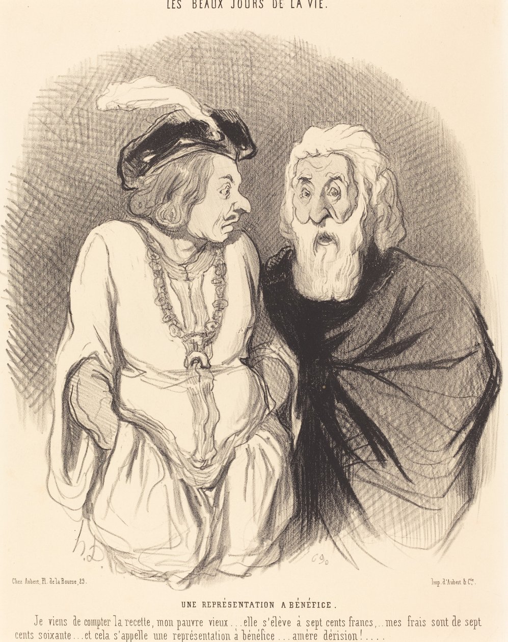 Une représentation à bénéfice - Honoré Daumier