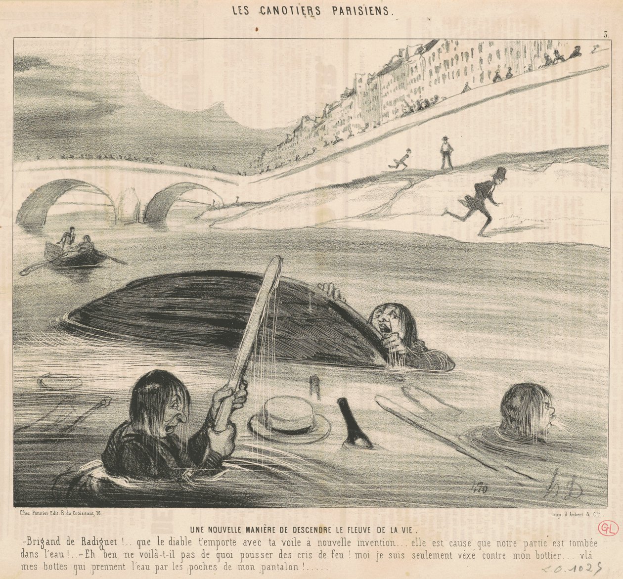Une nouvelle manière de descendre le fleuve de la vie - Honoré Daumier