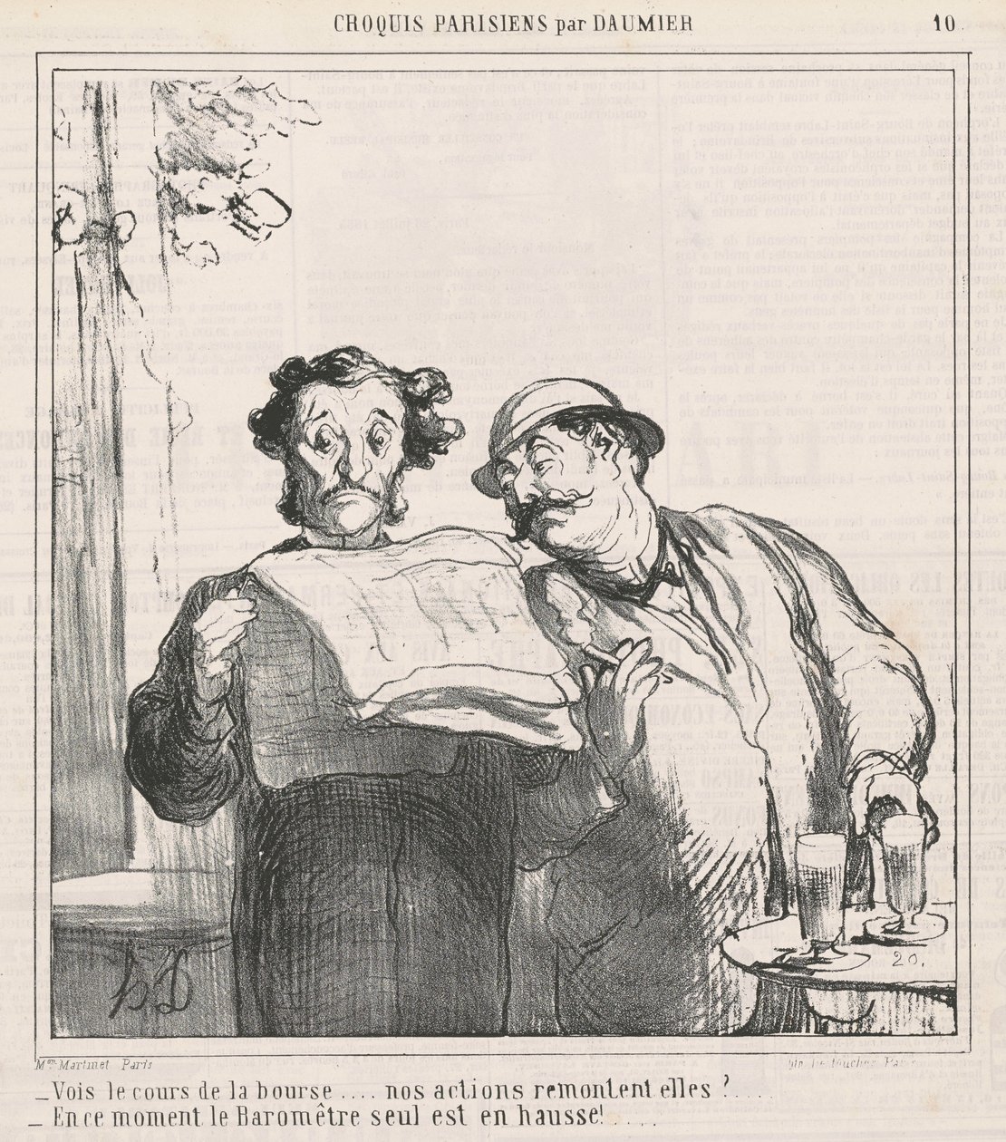 Vois le cours de la bourse - Honoré Daumier