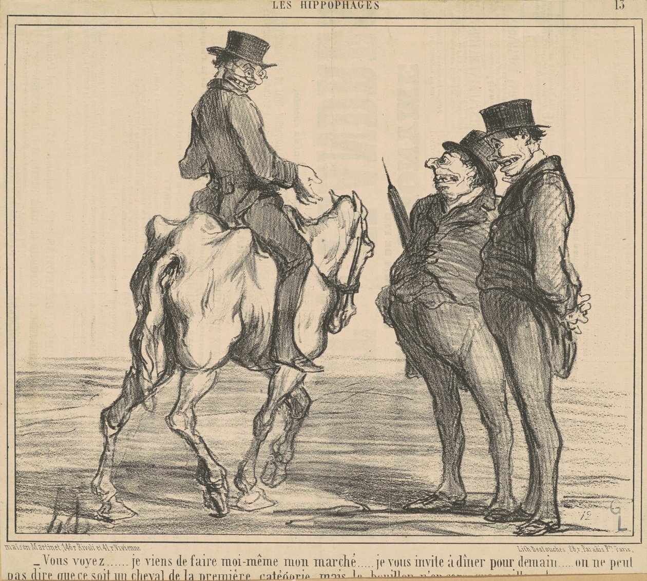 Vous voyez ... je viens de faire ... mon marché ... - Honoré Daumier