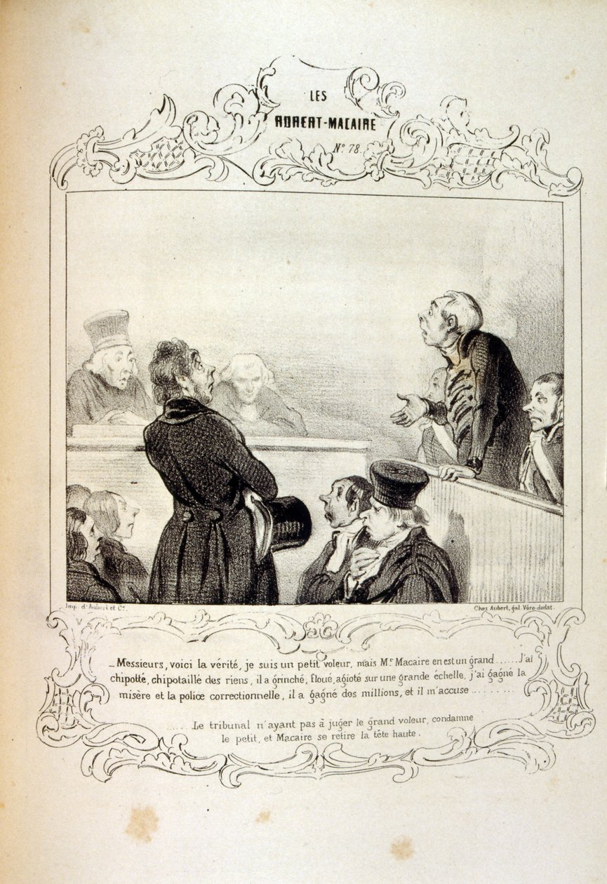 Illustrations sur les idées et légendes Philipon sous le titre Les Cent et Robert Macaire - Honoré Daumier