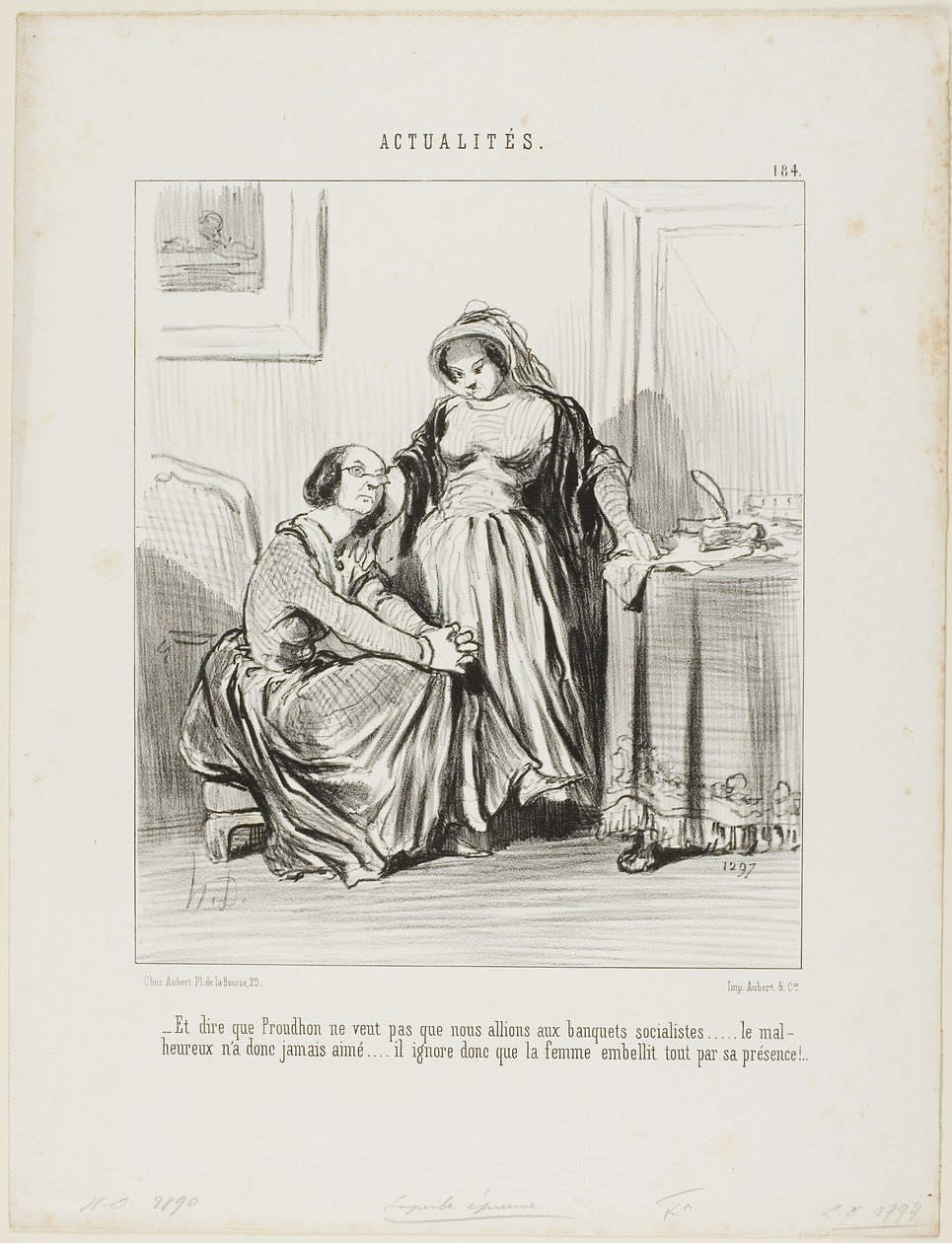 "- Et dire que Prudhon ne voulait pas que nous assistions aux banquets socialistes.... le pauvre homme n