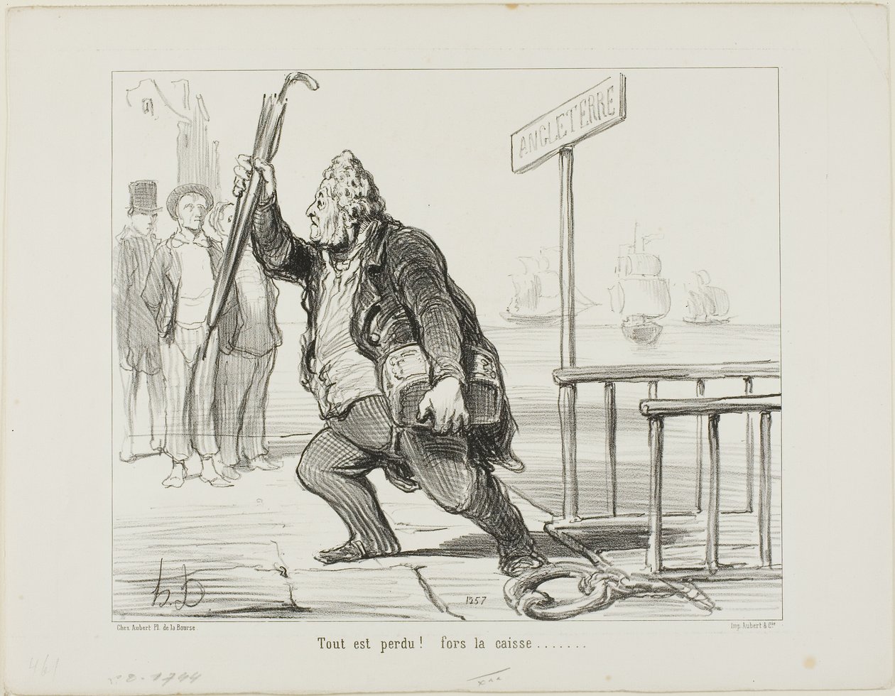 "Tout est perdu - sauvez la caisse" - Honoré Victorin Daumier