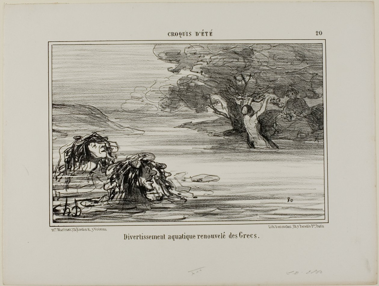 Plaisirs aquatiques empruntés aux anciens Grecs, planche 20 de Croquis D