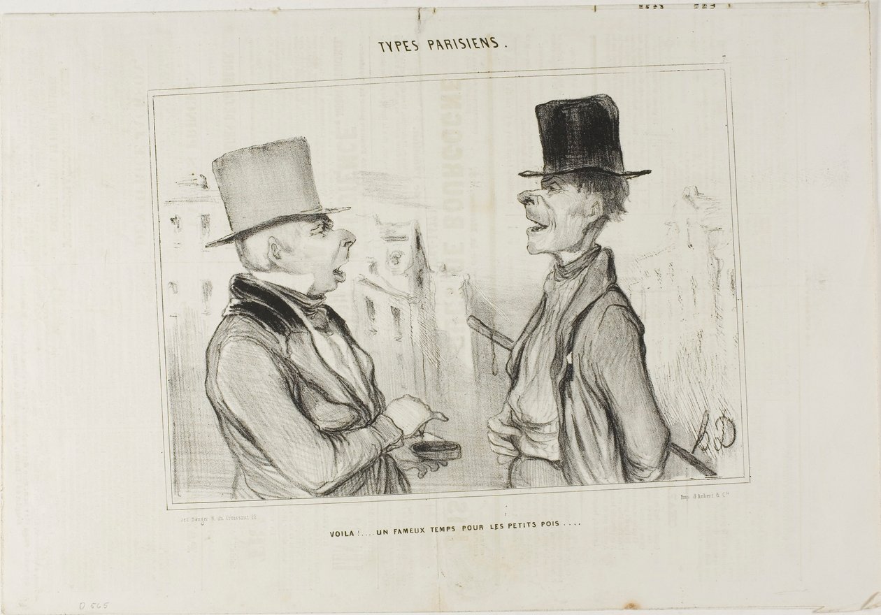 Les grands moments de la petite friture..., planche 7 de Types Parisiens - Honoré Victorin Daumier