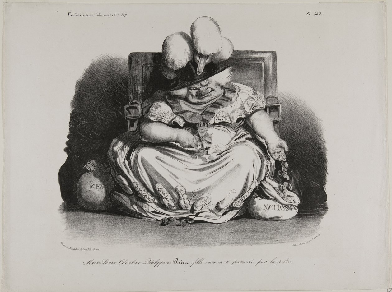 Marie Louise Charlotte Philippine Pairie, prostituée, licenciée par la police - Honoré Victorin Daumier