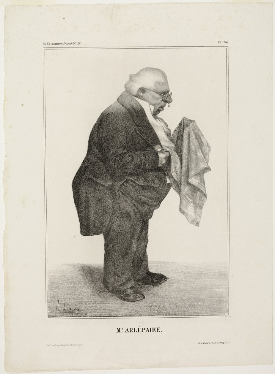 Mr. Arlépaire.., plate 280 from Célébrités de la Caricature - Honoré Victorin Daumier