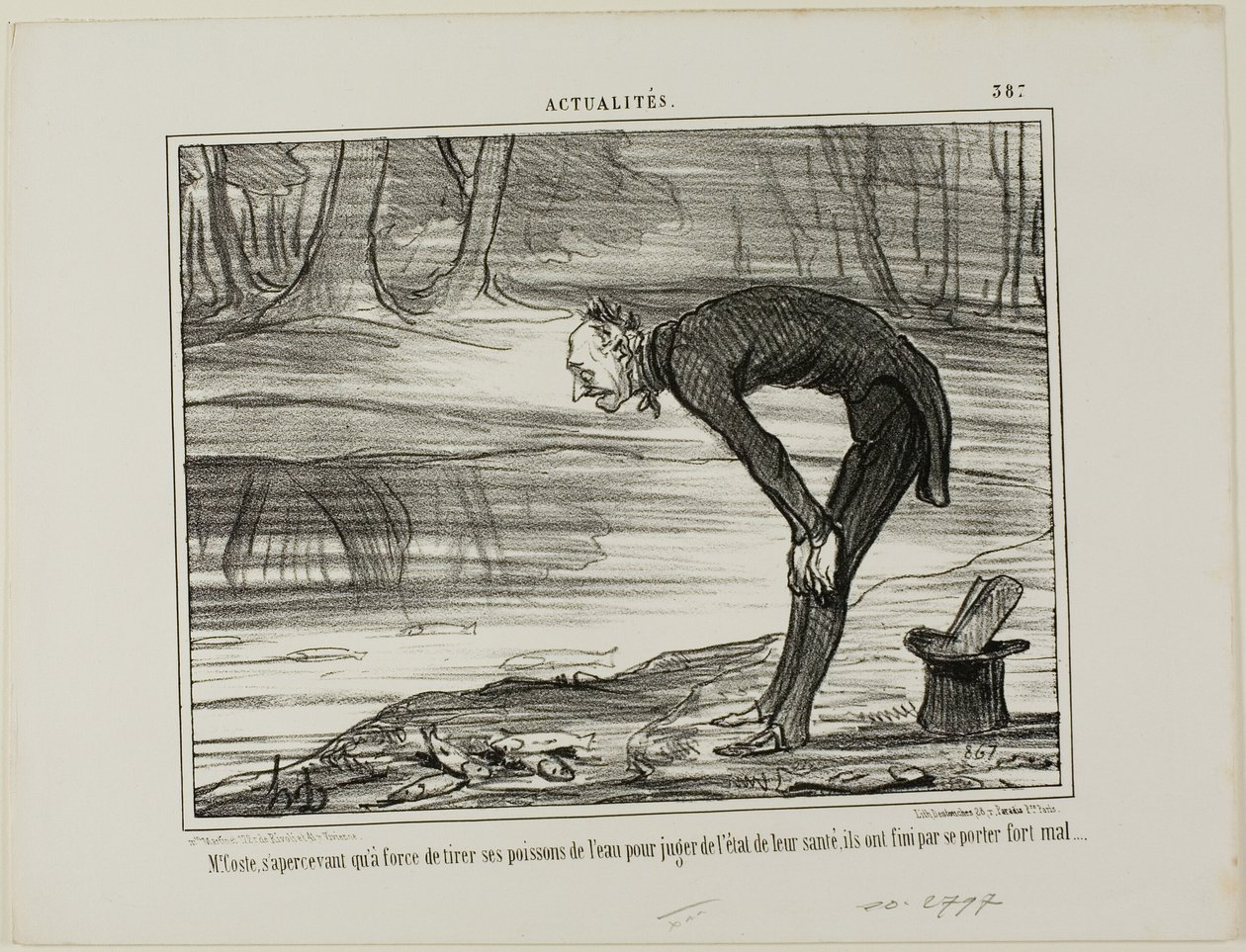 M. Coste constatant que les poissons qu