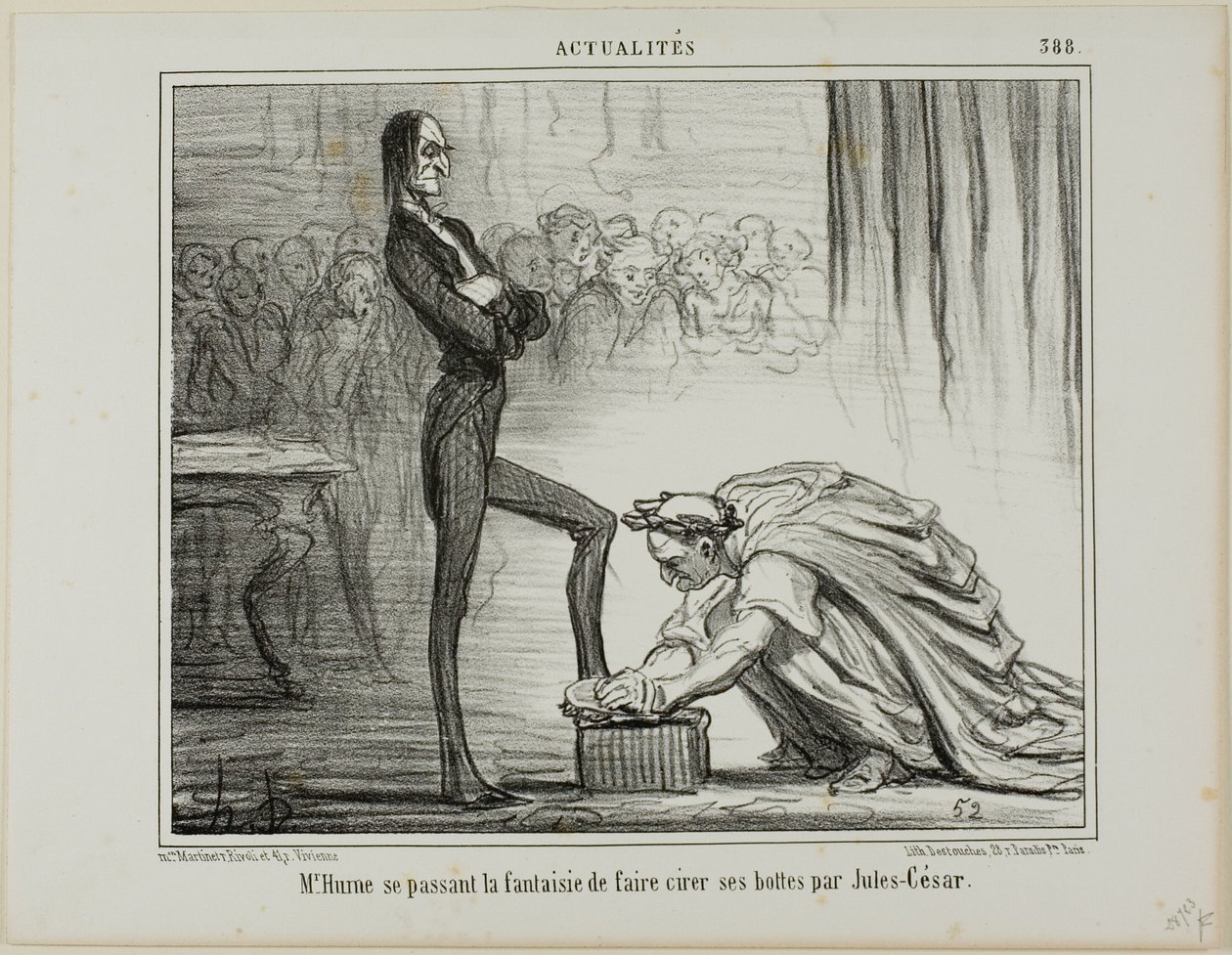 M. Hume fantasme sur Jules César en train de cirer ses bottes, planche 388 d