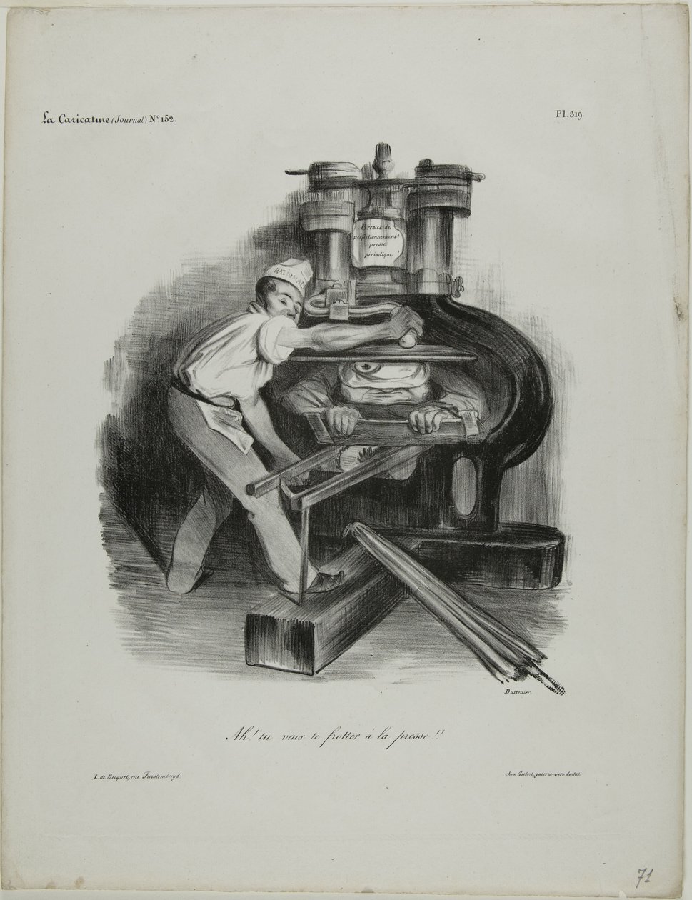 "Alors, vous voulez vous mêler de la presse !", a déclaré le député 319. - Honoré Victorin Daumier