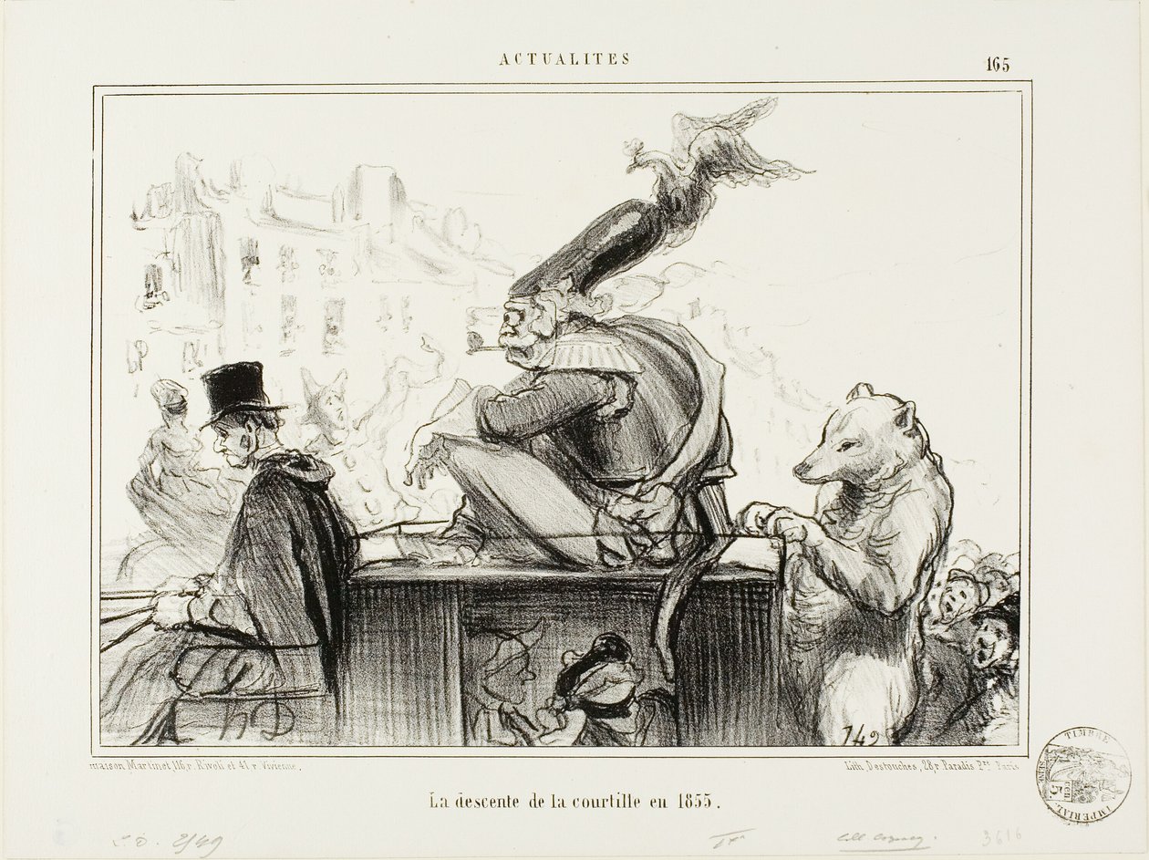 La descente de la Courtille en 1855, planche 165 d