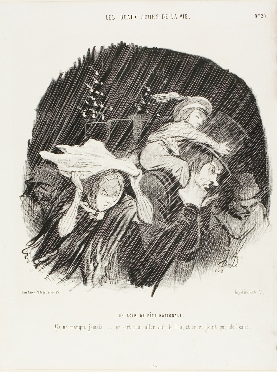 Le soir de la fête nationale. On sort pour voir le feu d