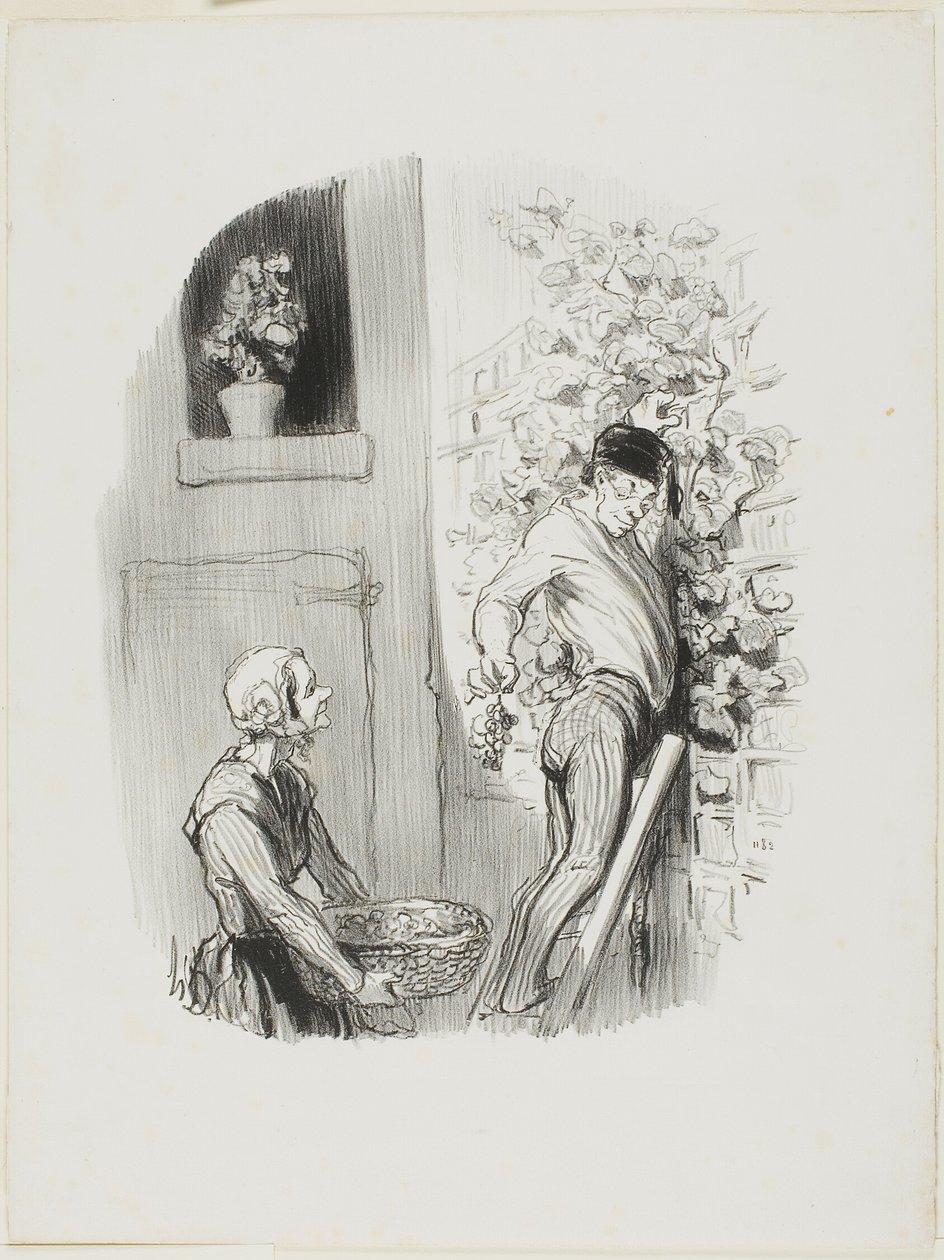 Le cueilleur de raisin, de Les Bons Bourgeois - Honoré Victorin Daumier