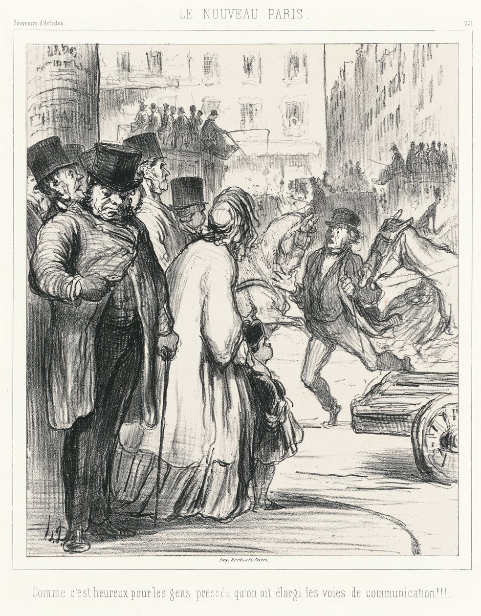 Le nouveau Paris. Heureusement pour les plus pressés que les avenues ont été élargies ! !!, planche 301 de Souvenirs d