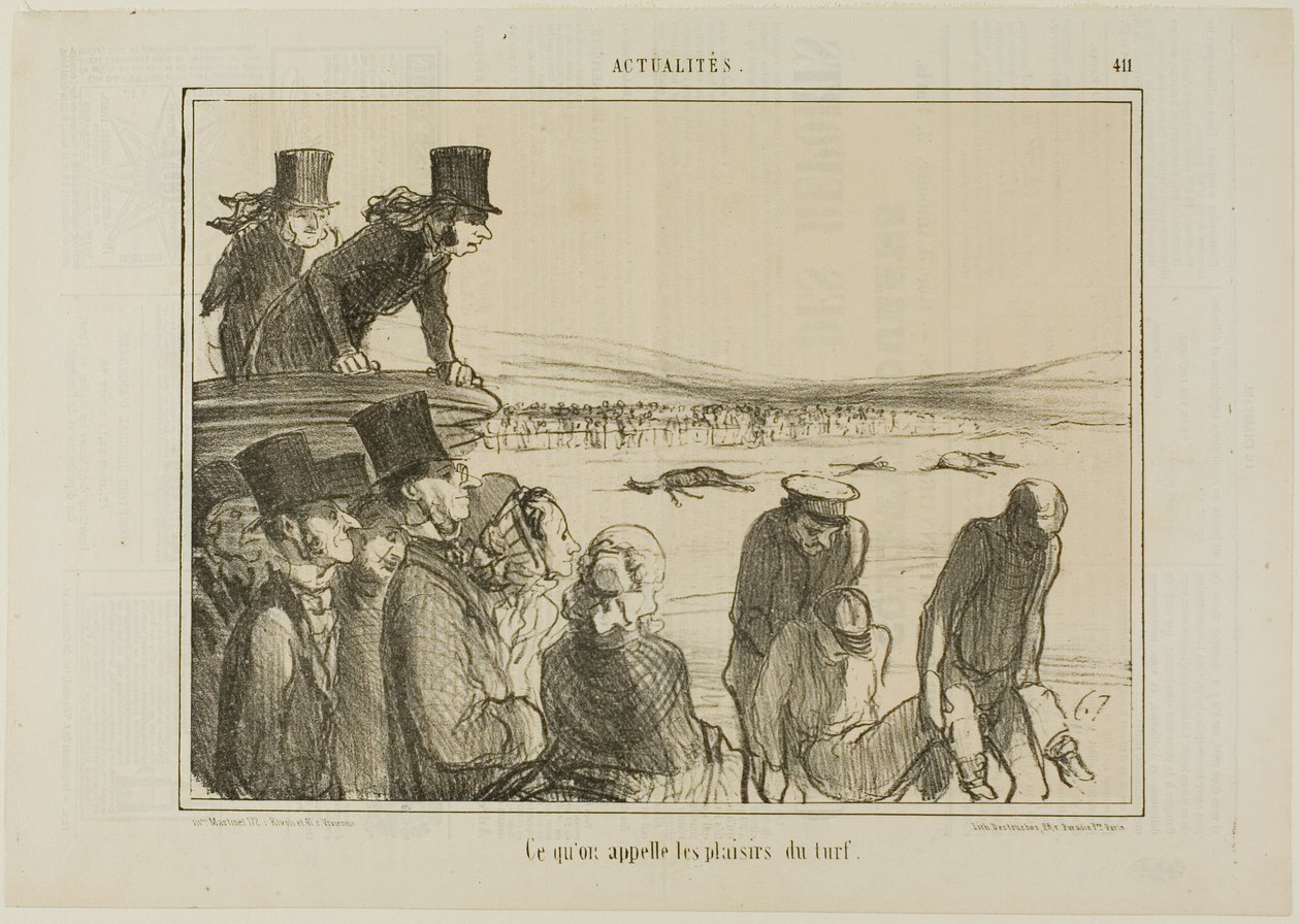 Ce sont les joies de la course hippique, plaque 411 d