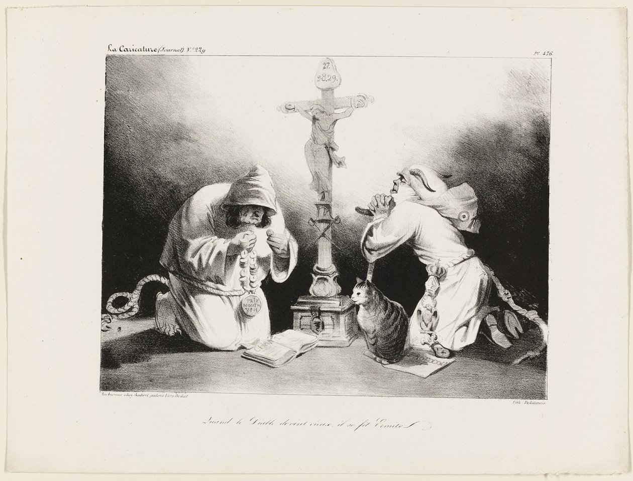 Quand le diable devint vieux, il devint ermite, planche 476 - Honoré Victorin Daumier
