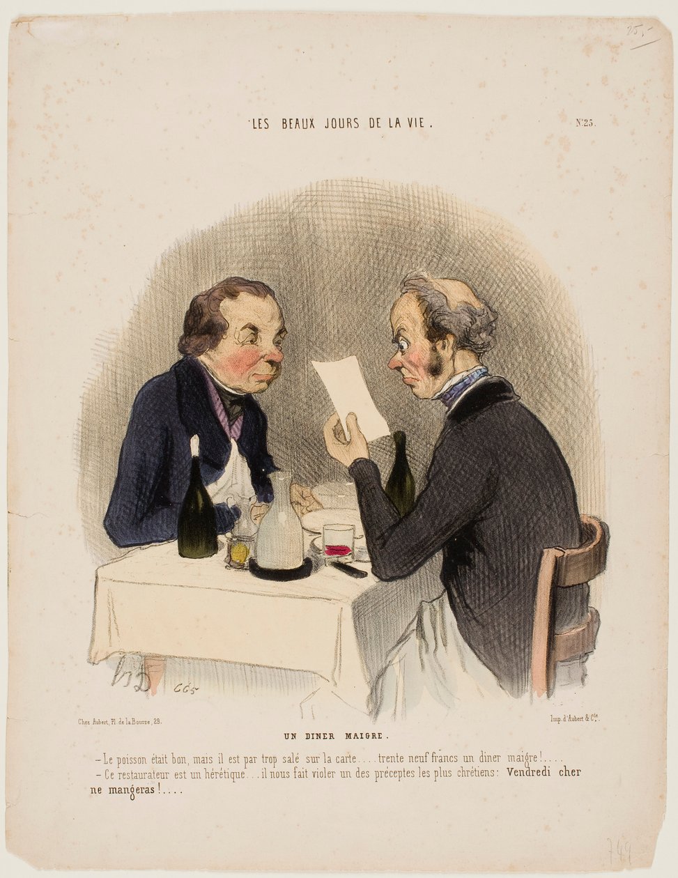 UN REPAS LÉGER - Honoré Daumier