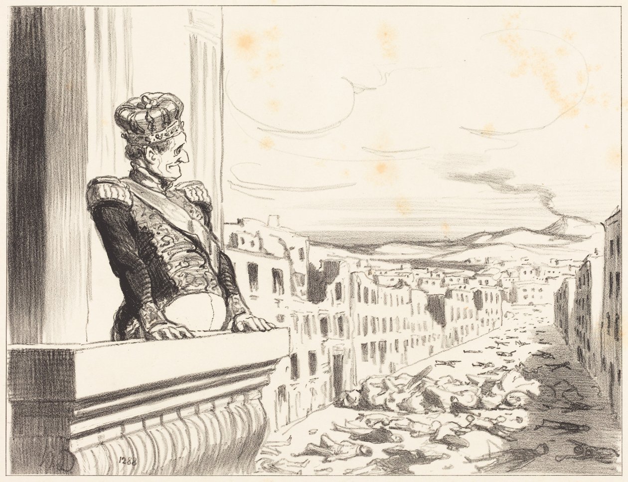 À Naples - Le meilleur des rois... (1re planche) - Honoré Daumier