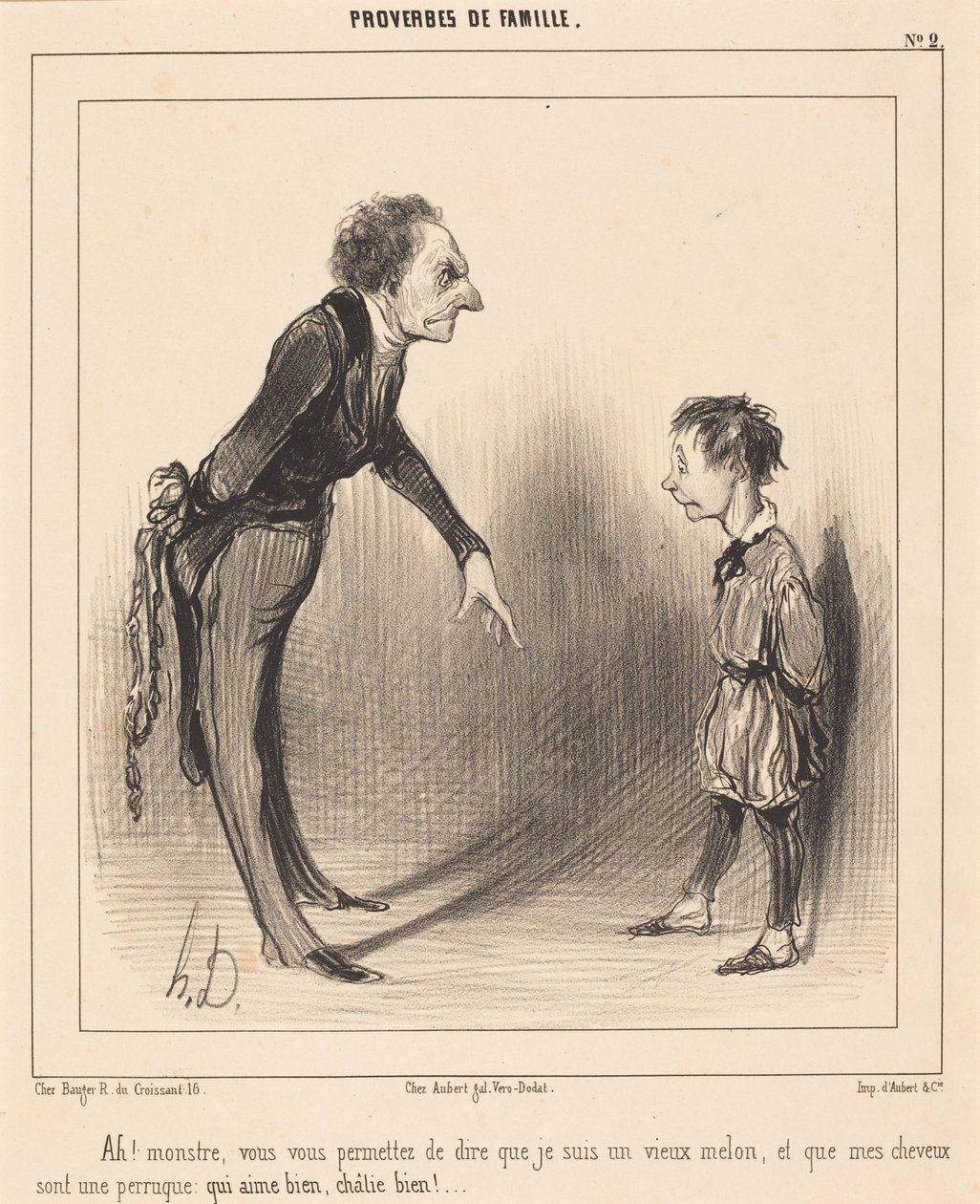 Ah ! Monstre, vous vous permettez... - Honoré Daumier